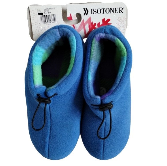 TOTES ISOTONER Slippers Royal Blue 8-9 Large - Picture 1 of 10